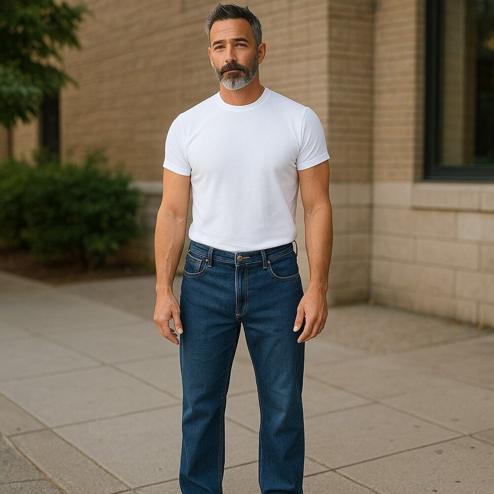 Cubavera Mens Sz 40 x 30 Dark Wash Blue Cotton Straight Leg Pockets Denim Jeans